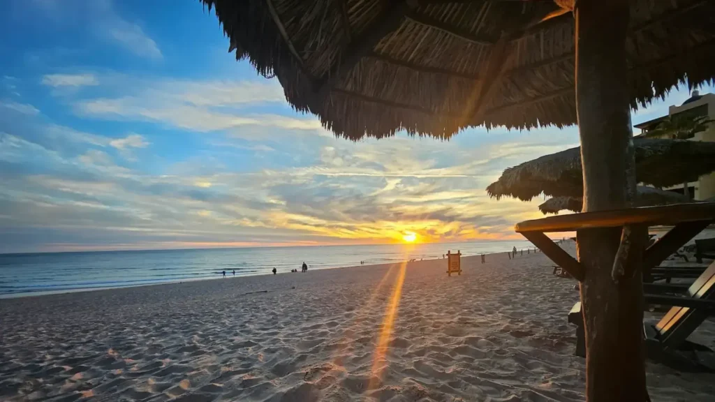Vibrant sunset over Sandy Beach