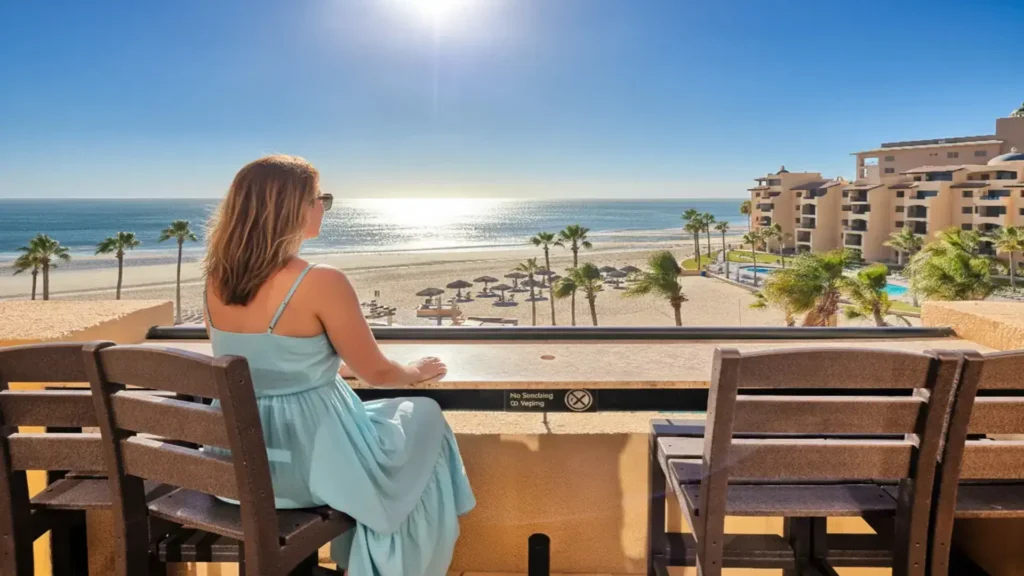 Panoramic views of Sandy Beach and the Sea of Cortez from the E501 penthouse balcony