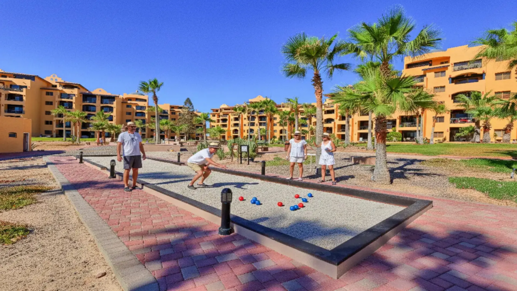 Professionally maintained bocce ball court located within the resort grounds.