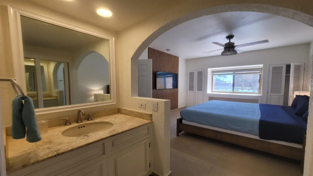 Master bedroom with a private ensuite bathroom for added comfort and convenience.