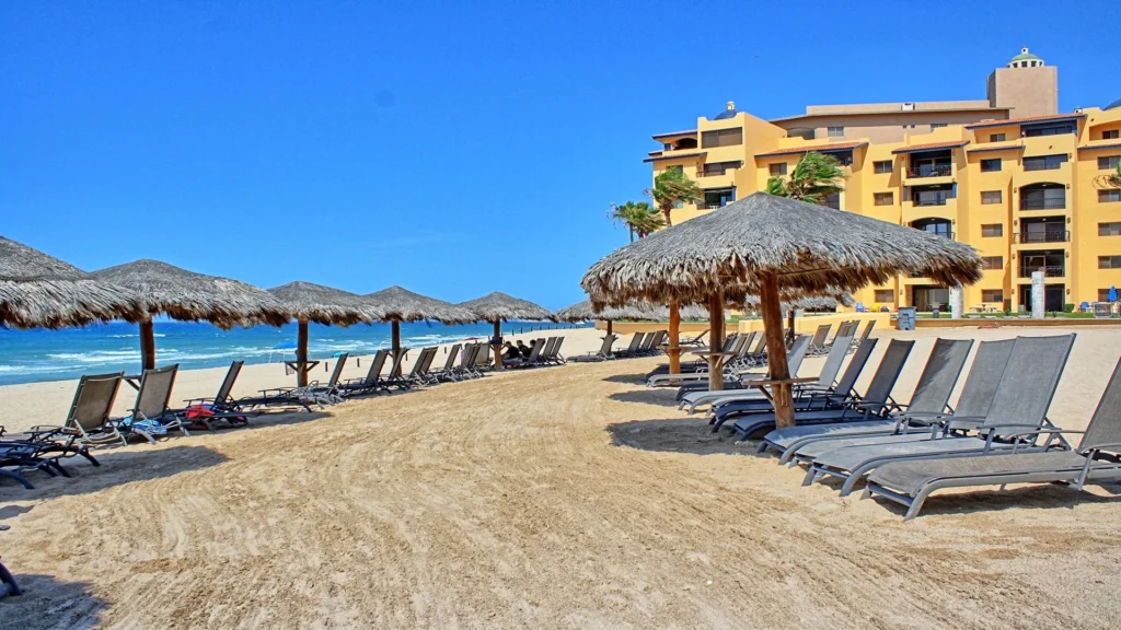 Beach palapas reserved exclusively for Princesa owners and their guests.